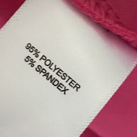 Gibson Latimer Pink Asymmetrical Neck Short Sleeve Twist Front Midi Dress size S - Picture 7 of 7